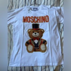 Brand New-MOSCHINO bear OVERSIZED T shirt / size L fit like XL